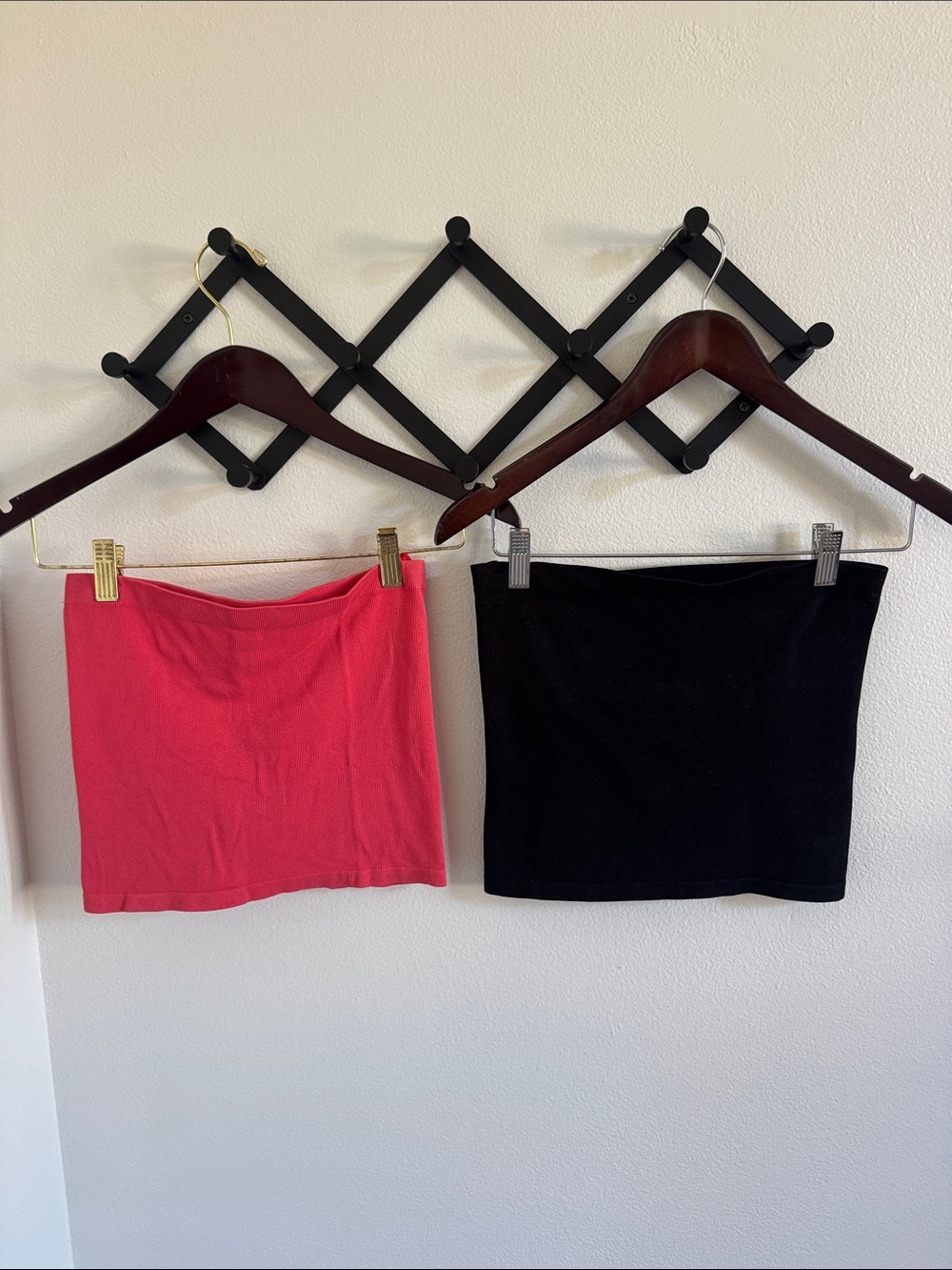 Urban Outfitters Pink and Black Crop Tube Tops